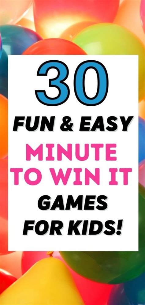 30 Top Minute to Win It Games & PDF Game Printables (2025).